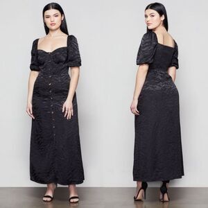 Good American Corset Puff Sleeve Maxi Dress 5
